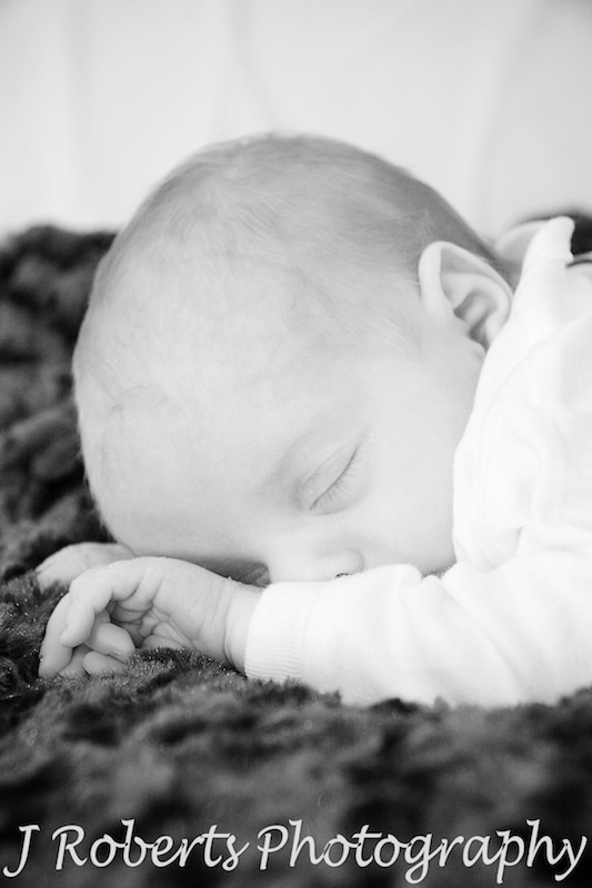 Sleeping baby - baby portrait photography sydney